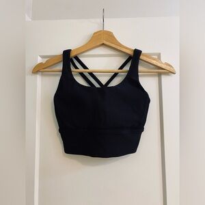 Lululemon Energy Longline Bra Rib Black Size 4
